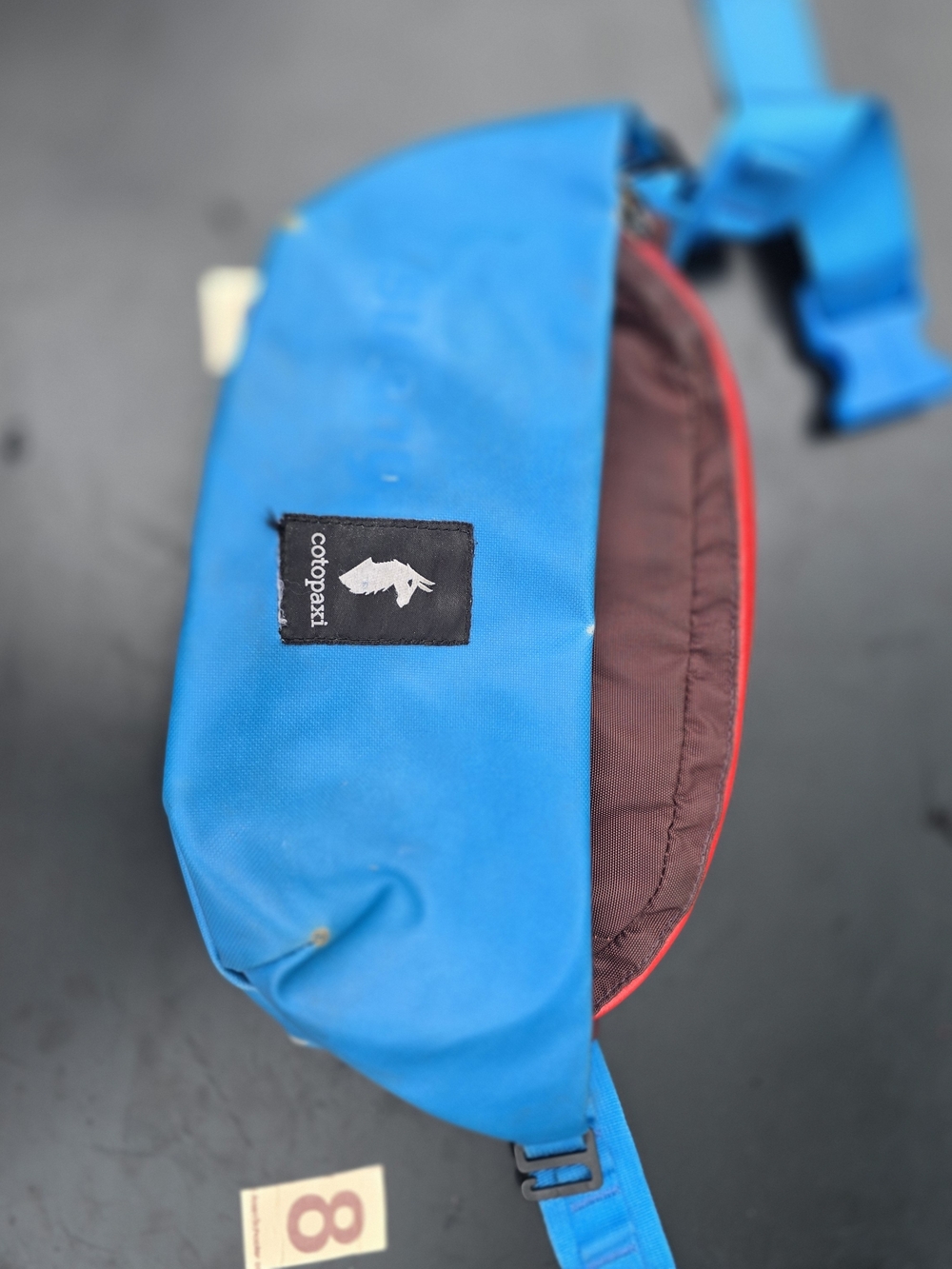 cotopaxi Bright Blue and Red Waist Pack